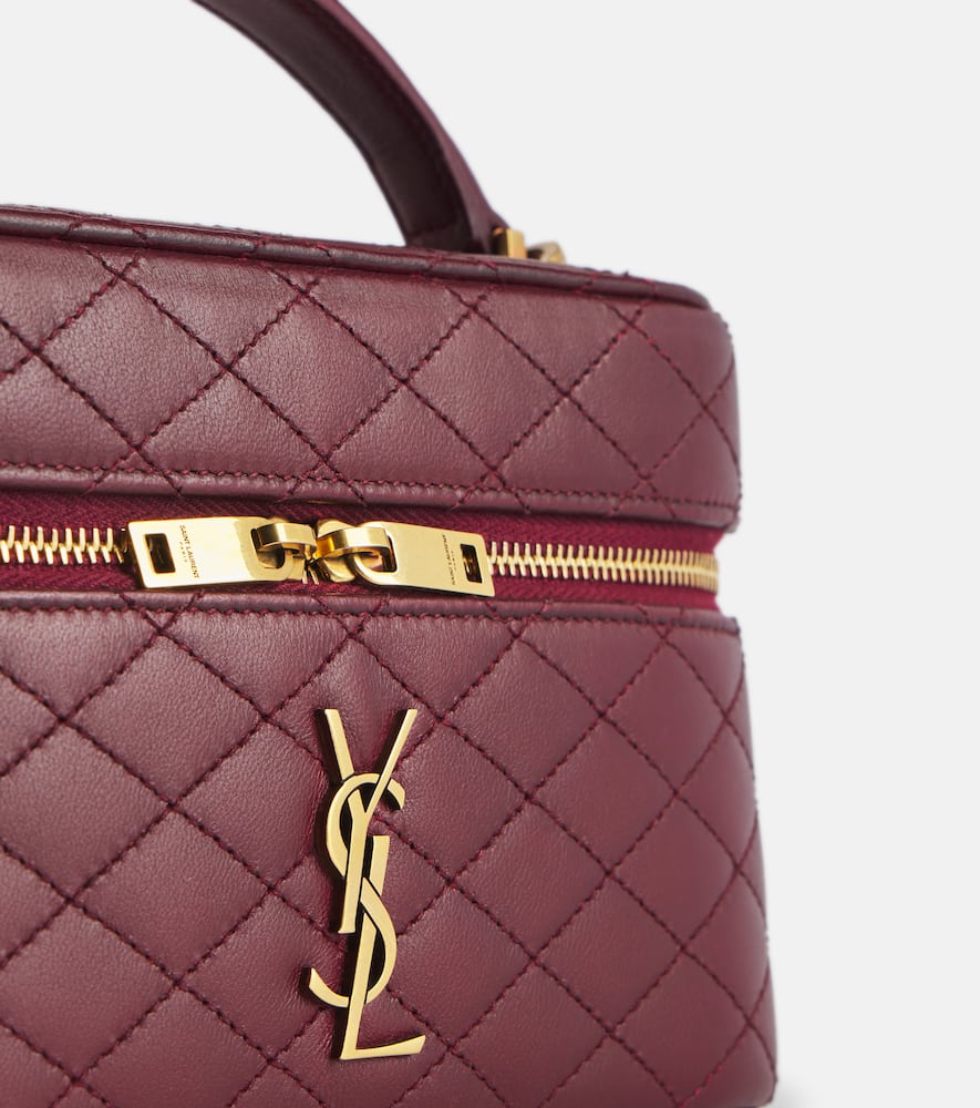 Saint Laurent Gaby Patent Leather Shoulder Bag In Red