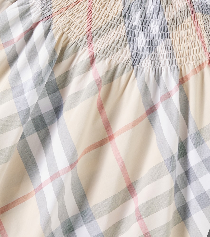 Burberry Kg5 Cali Checked Cotton Top In Beige
