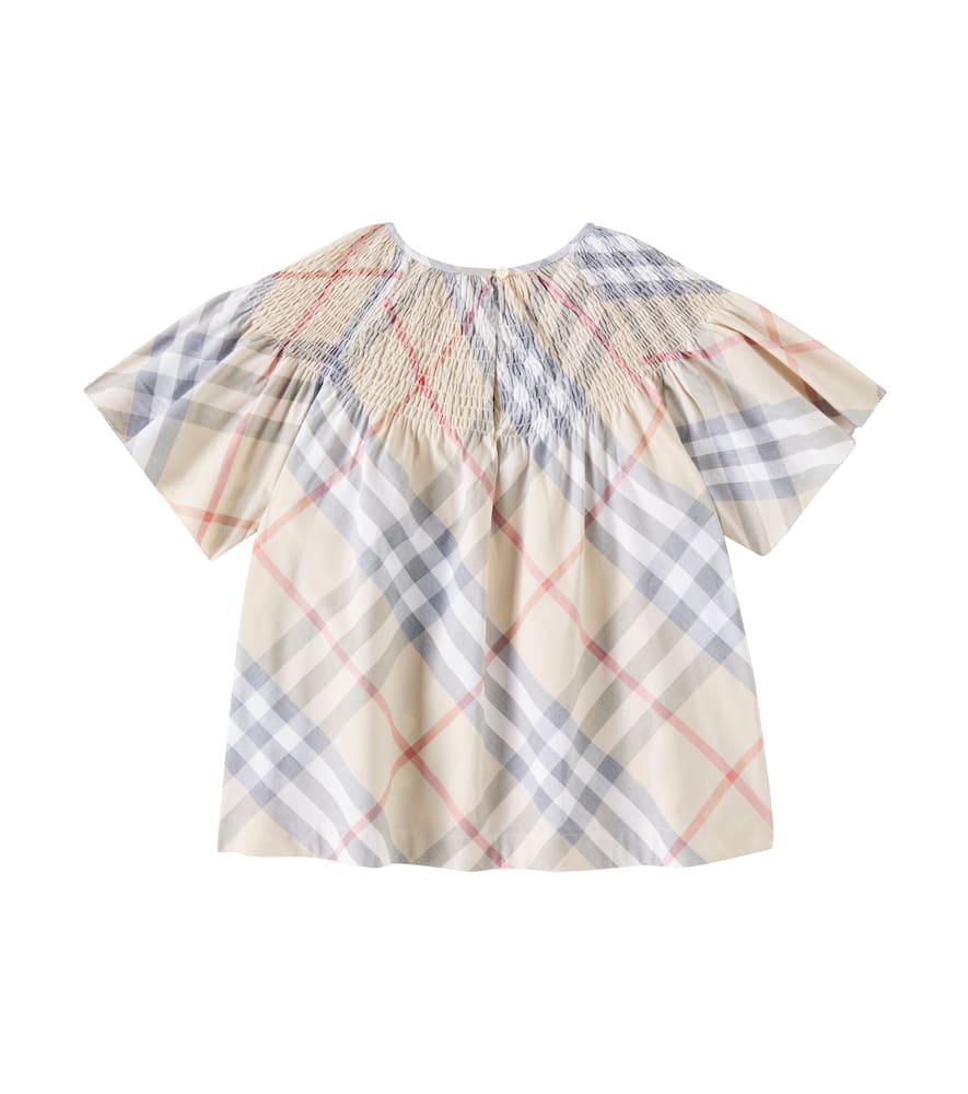 Burberry Kg5 Cali Checked Cotton Top In Beige