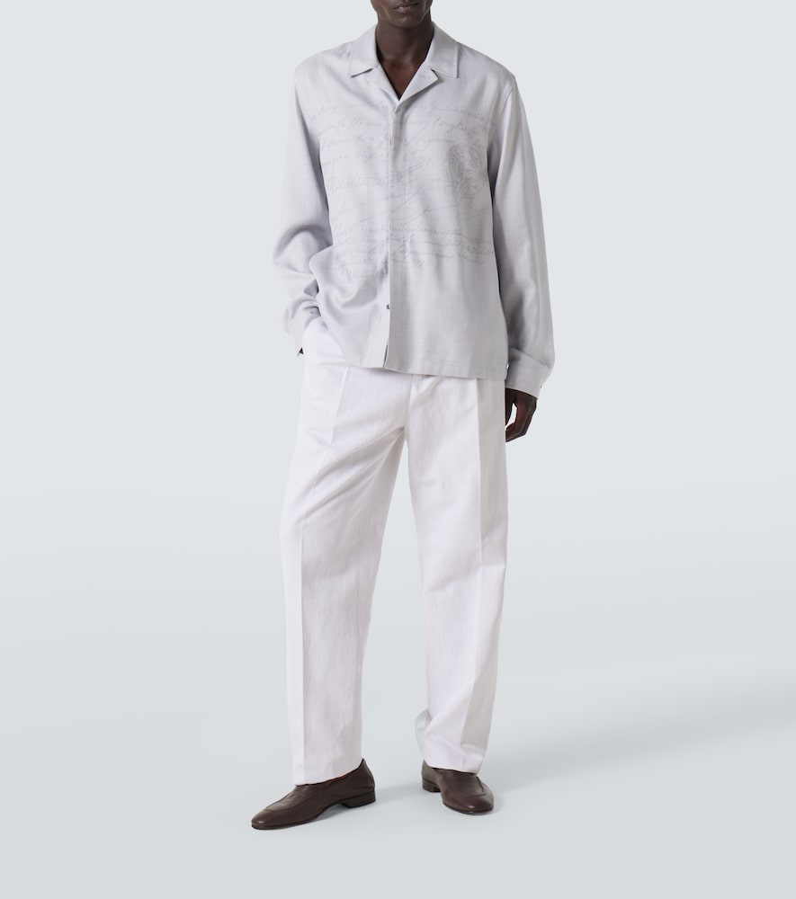  Berluti Berluti Cotton And Linen Straight Pants 