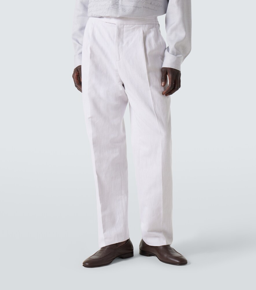  Berluti Berluti Cotton And Linen Straight Pants 