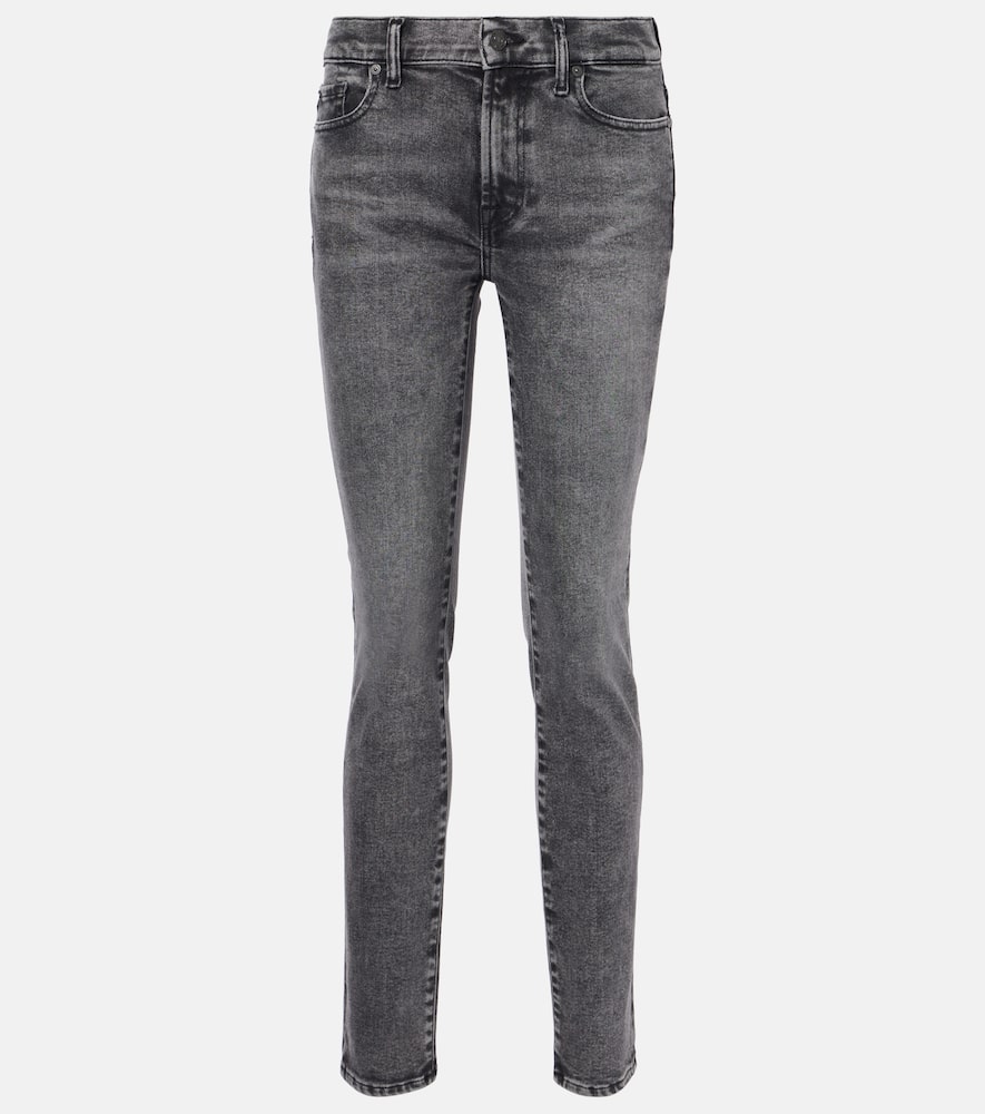 7 For All Mankind Roxanne Mid-rise Skinny Jeans In Night Out
