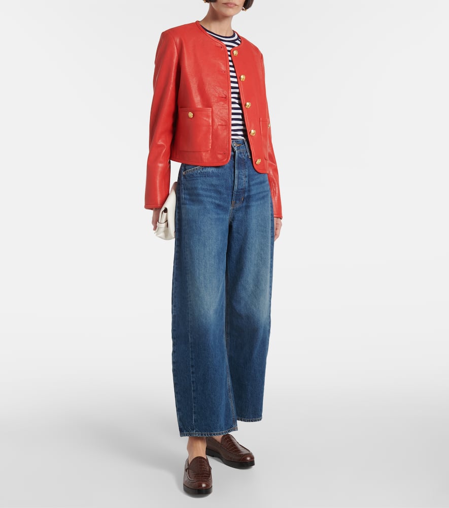 Veronica Beard High-rise Barrel Jeans Ryder In Blau