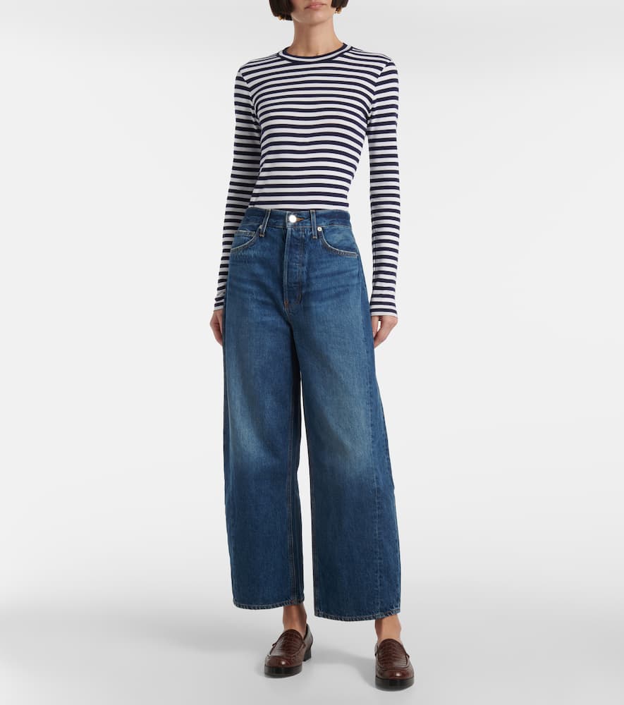 Veronica Beard High-rise Barrel Jeans Ryder In Blau