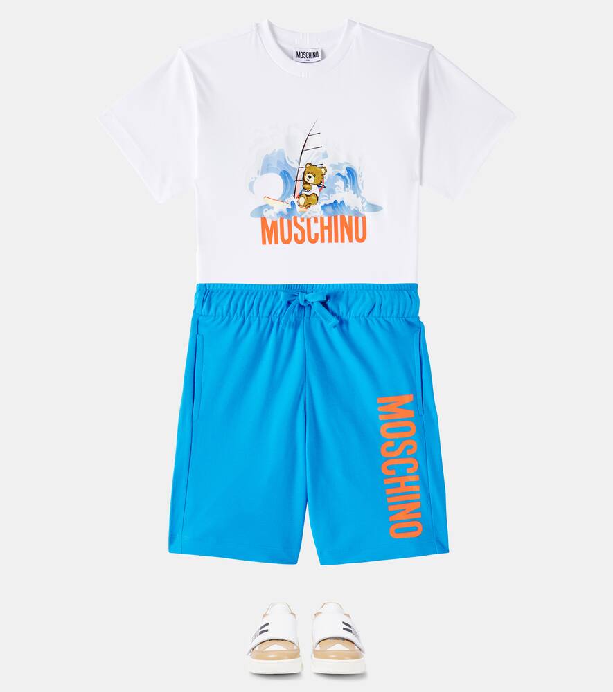 MOSCHINO TEDDY BEAR COTTON T-SHIRT AND SWEATPANTS SET