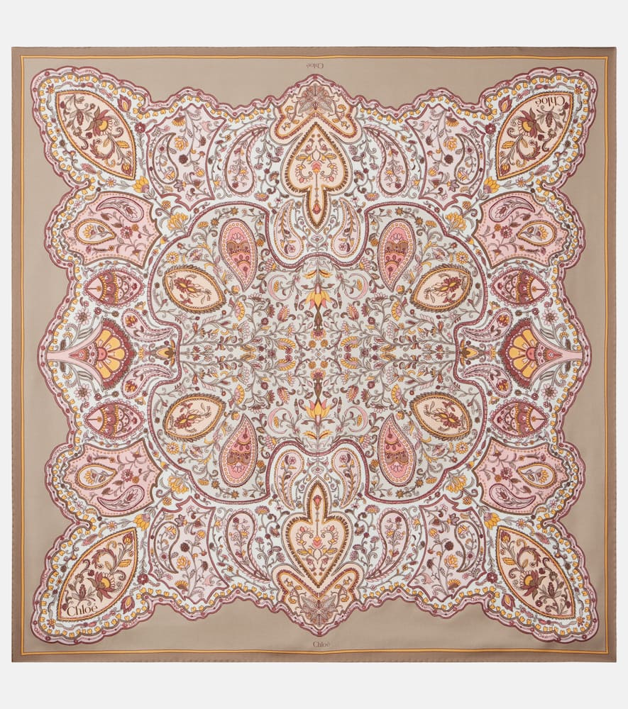 Chloé Paisley silk twill scarf
