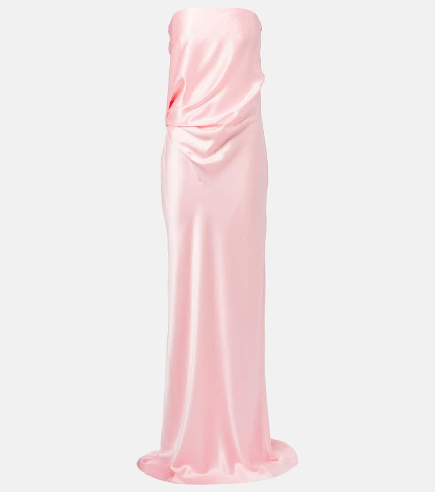 Draped silk gown