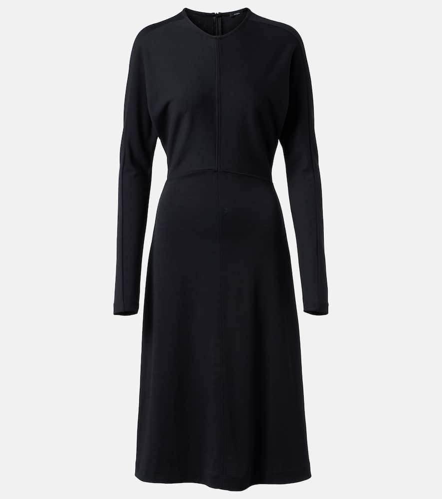Joseph Wool Midi Dress In Black
