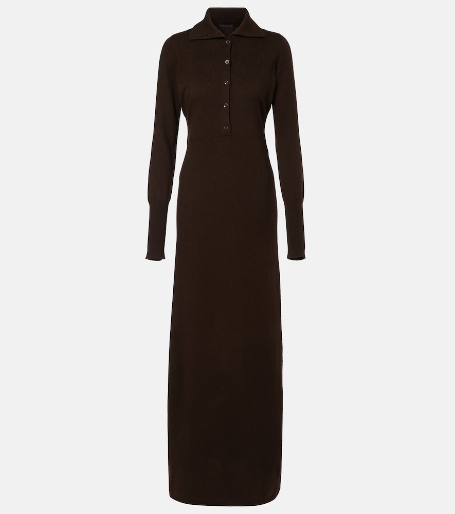 Tom Ford Women's Brown Knitted Cashmere Maxi Dress UK Size 2 - Mytheresa
