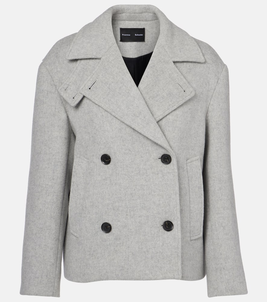 Double-breasted wool coat