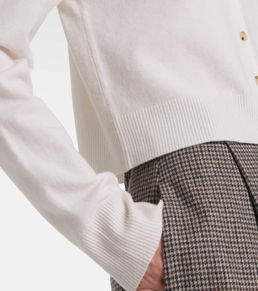 Vince Cashmere-wool Polo Cardigan In White