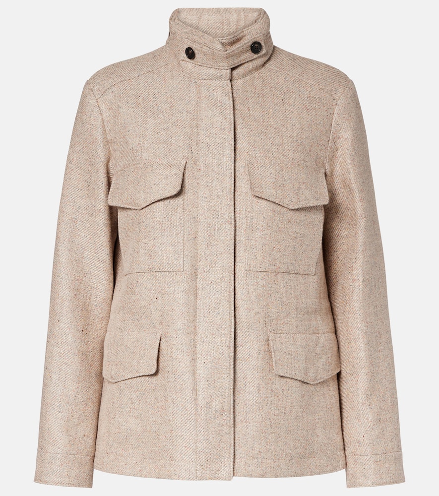 Loro Piana Traveller Mini Linen And Cotton Jacket In Brown