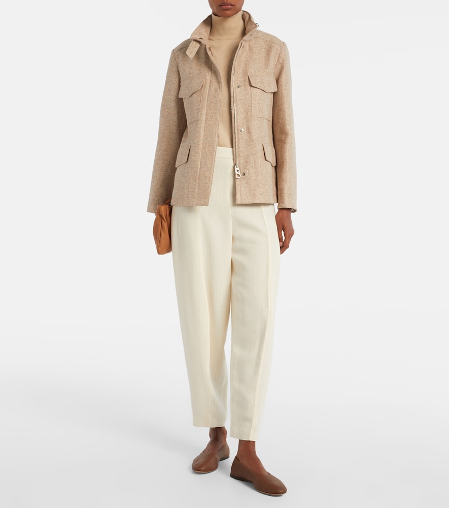 Loro Piana Traveller Mini Linen And Cotton Jacket In Brown