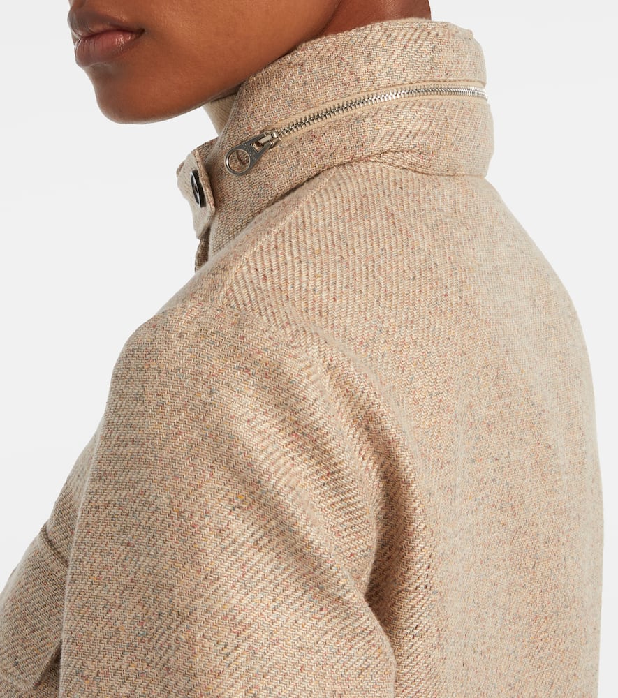 Loro Piana Traveller Mini Linen And Cotton Jacket In Brown
