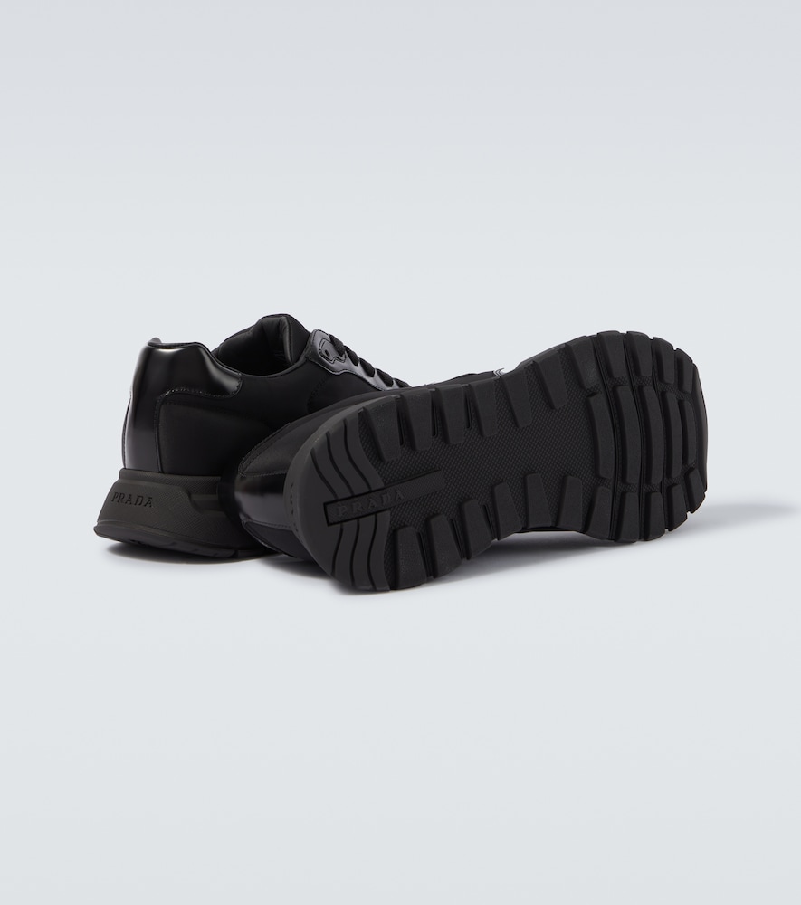  Prada Prada Re-nylon And Leather Sneakers 