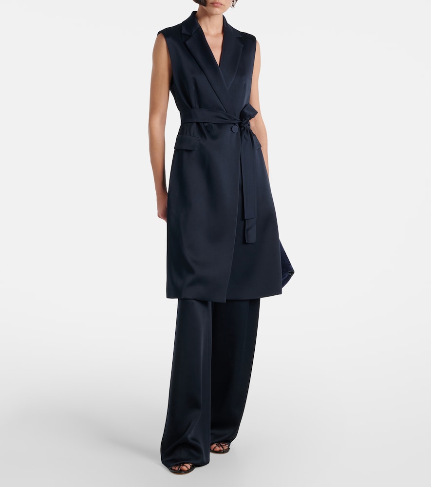  Max Mara Max Mara Weste Afgano Aus Satin 