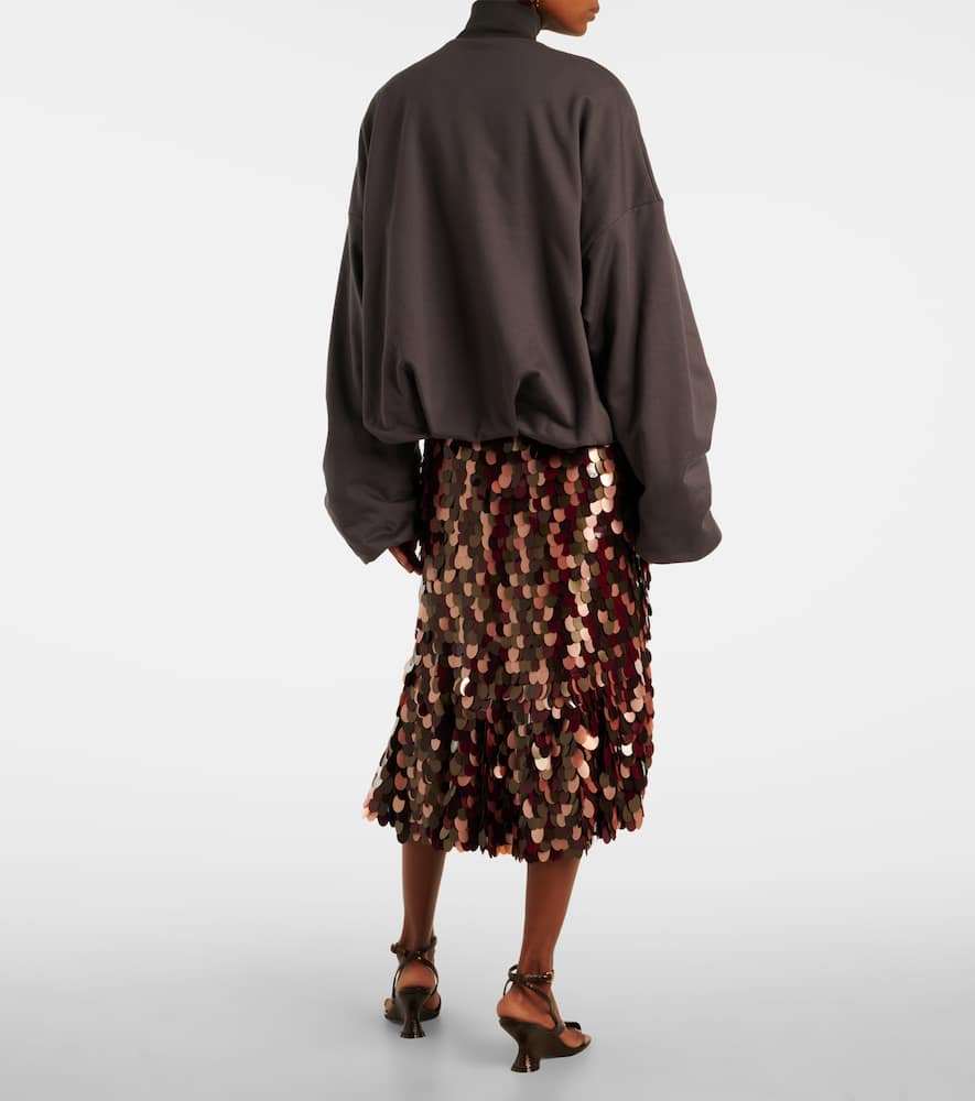 Dries Van Noten Cotton Jersey Jacket In Gray