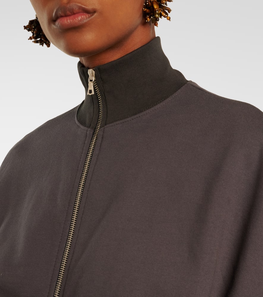 Dries Van Noten Cotton Jersey Jacket In Gray