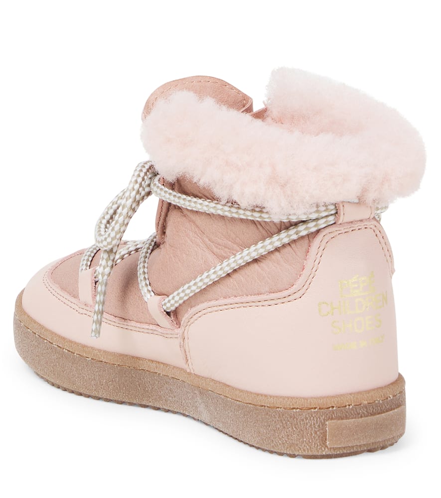 Pèpè Stiefel Aus Leder Und Veloursleder In Pink