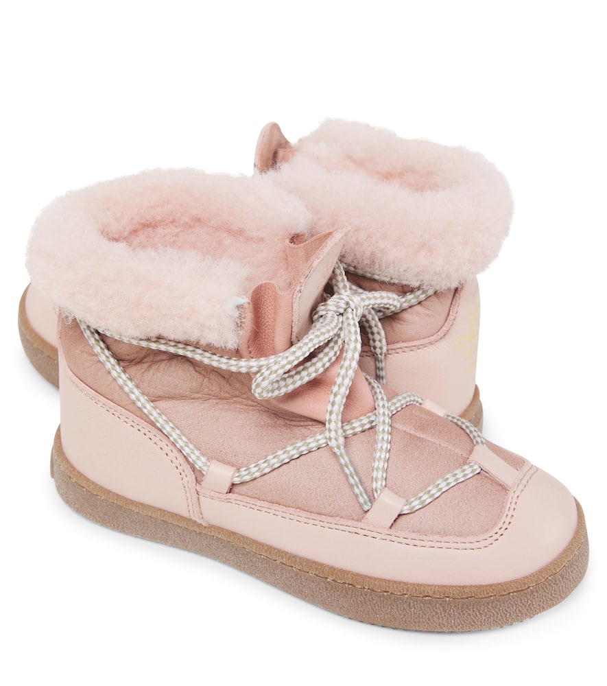 Pèpè Stiefel Aus Leder Und Veloursleder In Pink