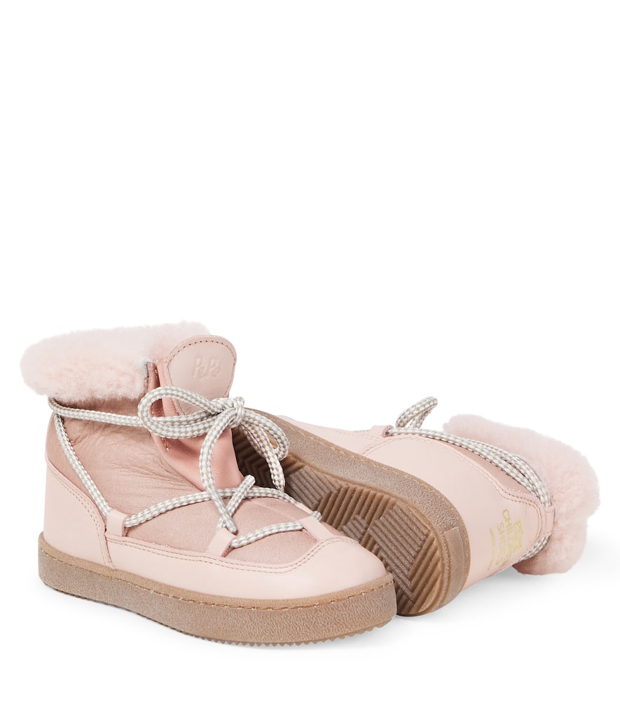 Pèpè Stiefel Aus Leder Und Veloursleder In Pink