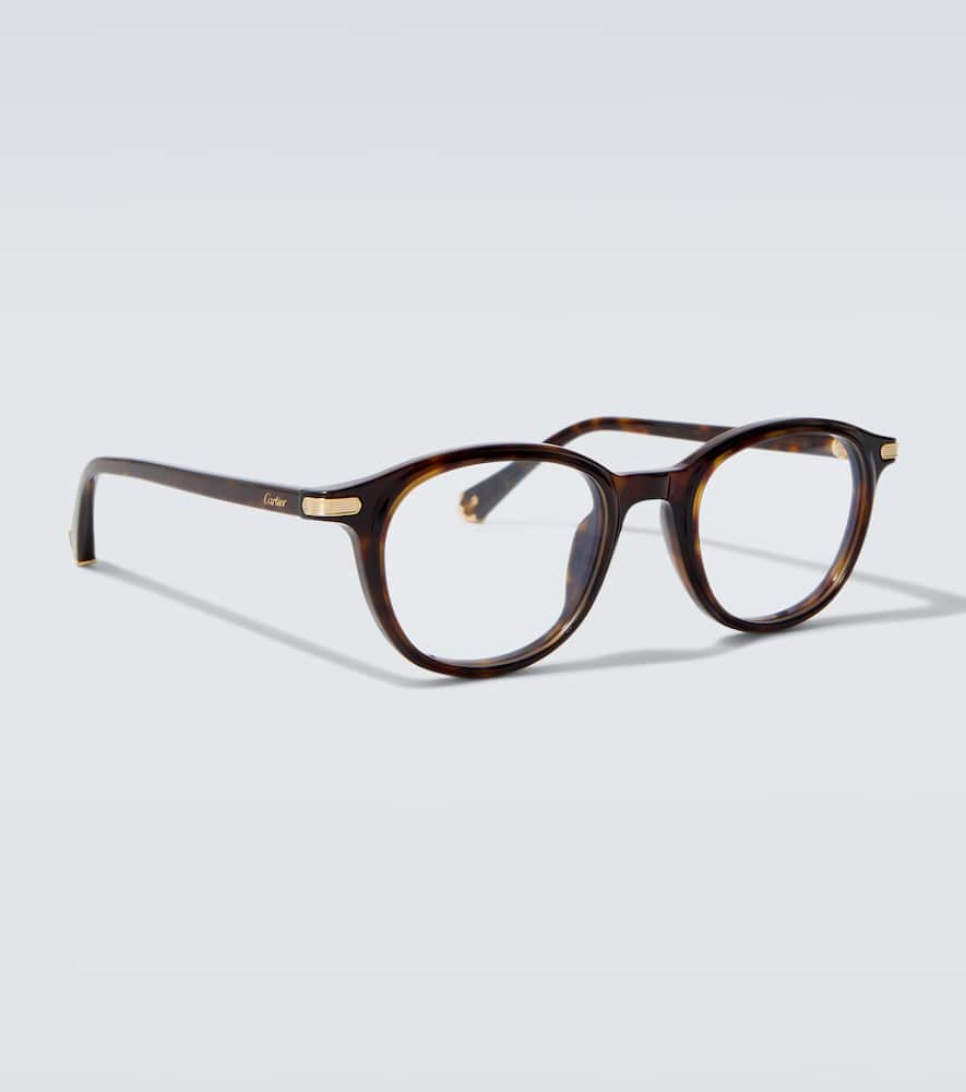 Cartier Signature C De Round Glasses In Black