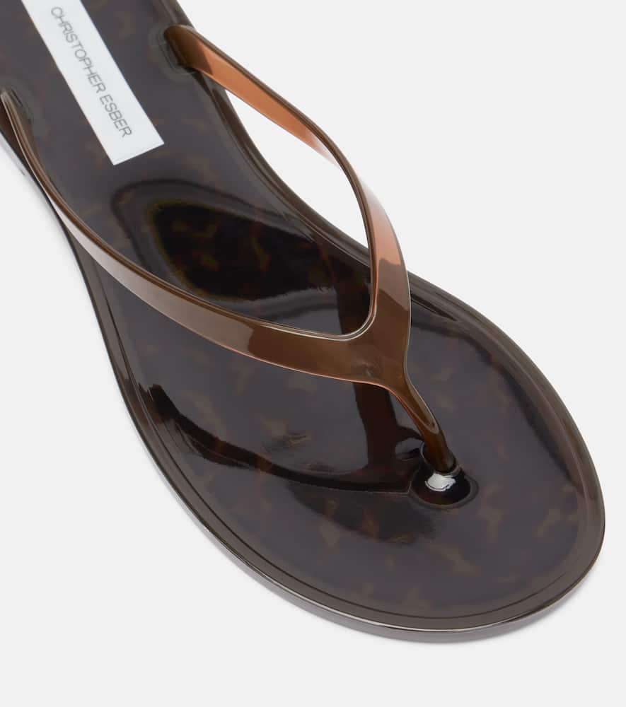 Christopher Esber Jo Flip Flops In Brown