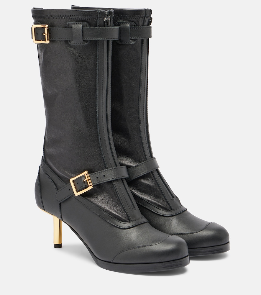 Sacai Stivali Aviator in pelle