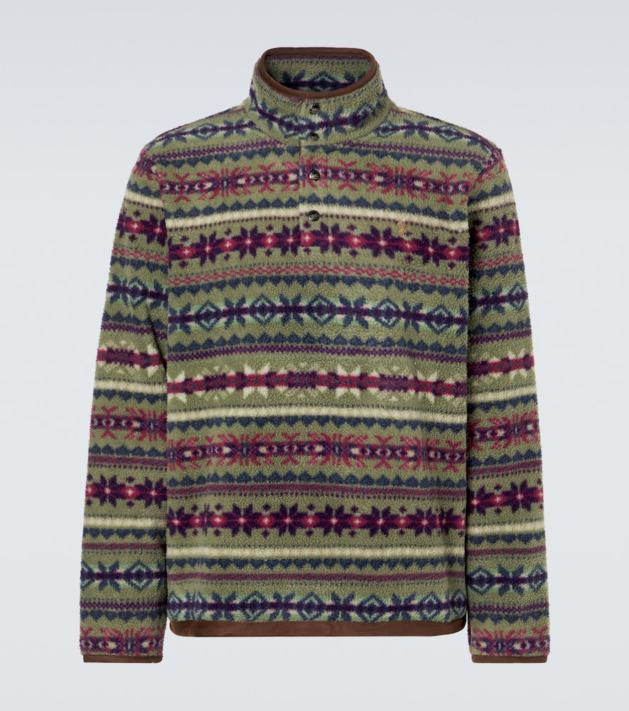 Polo Ralph Lauren Men's Green Printed Teddy Sweater UK Size 38 - Mytheresa