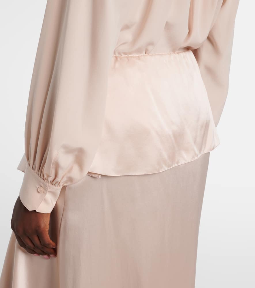Chloé Ruffled Silk Skirt In Pink