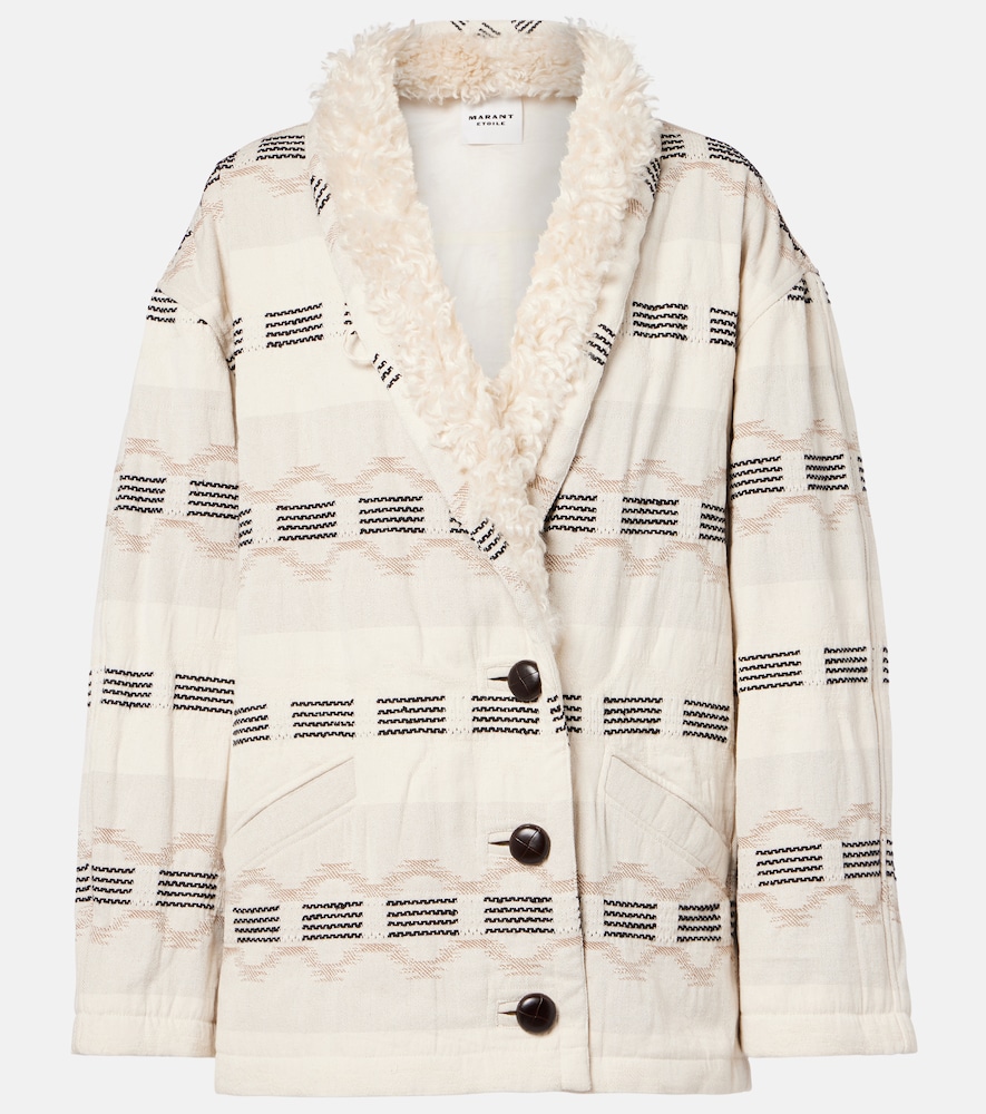 Isabel Marant Étoile Qayla Cotton-blend Jacquard Jacket In White