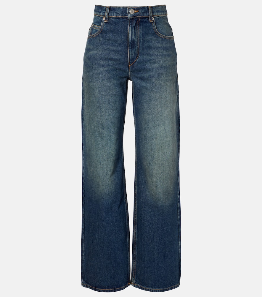 Isabel Marant Dromie Mid-rise Straight Jeans In Blue