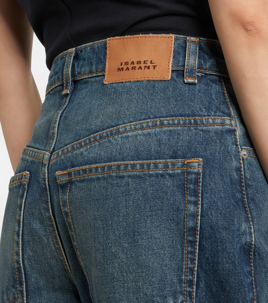 Isabel Marant Dromie Mid-rise Straight Jeans In Blue