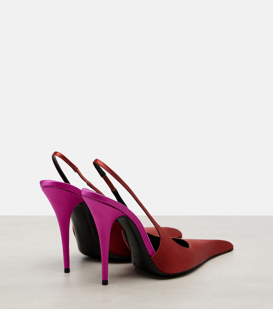  Saint Laurent Saint Laurent Slingback-pumps Deroche Aus Satin 