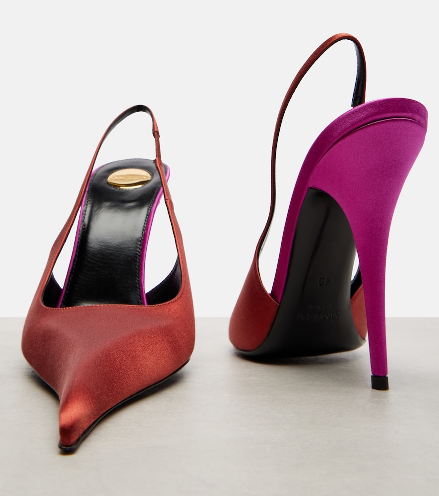  Saint Laurent Saint Laurent Slingback-pumps Deroche Aus Satin 