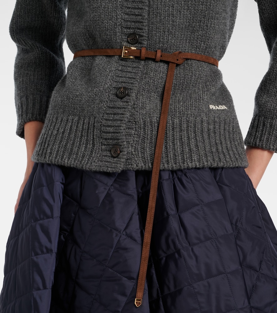  Prada Prada Gürtel Aus Veloursleder 
