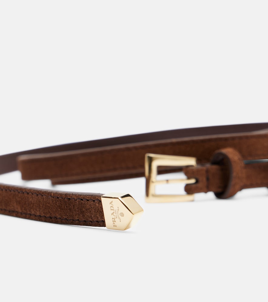  Prada Prada Gürtel Aus Veloursleder 