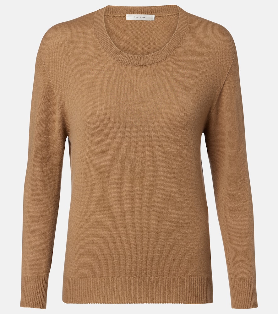 The Row Noler Cashmere Sweater In Brown