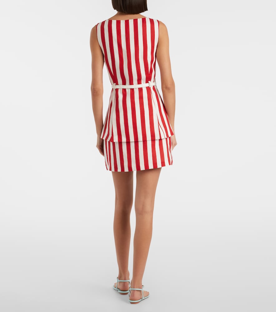  Posse Posse Alice Stripped Linen Miniskirt 