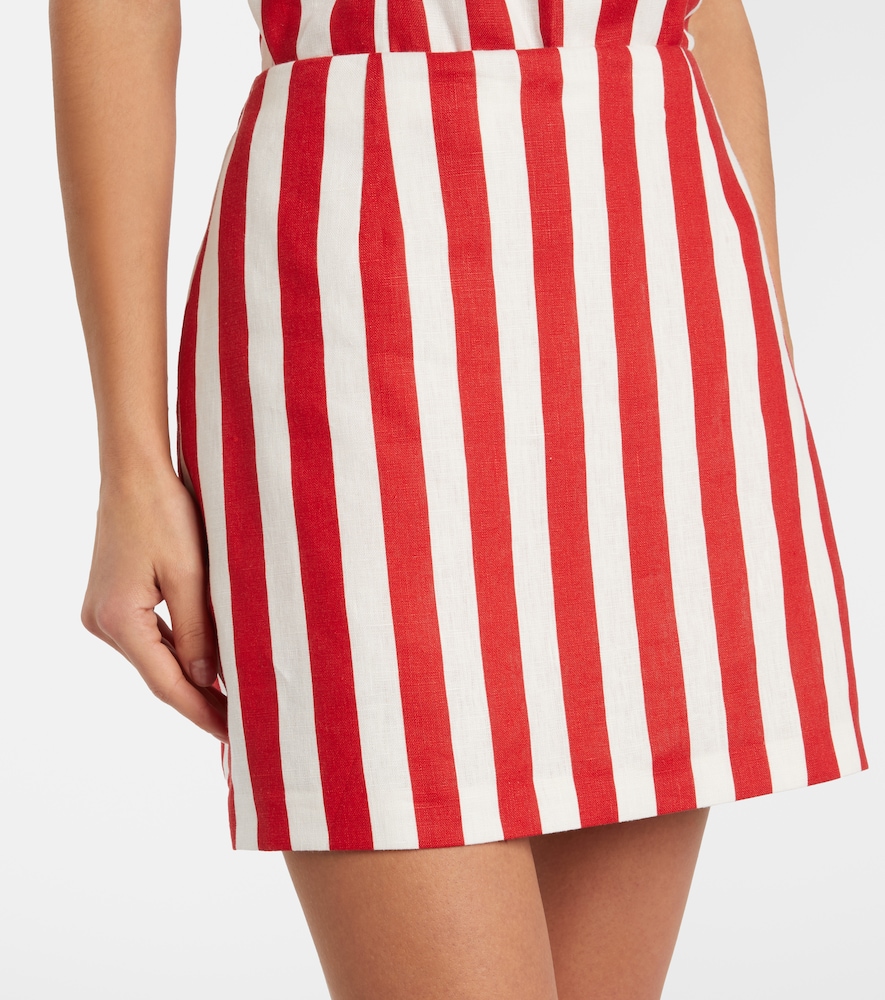  Posse Posse Alice Stripped Linen Miniskirt 