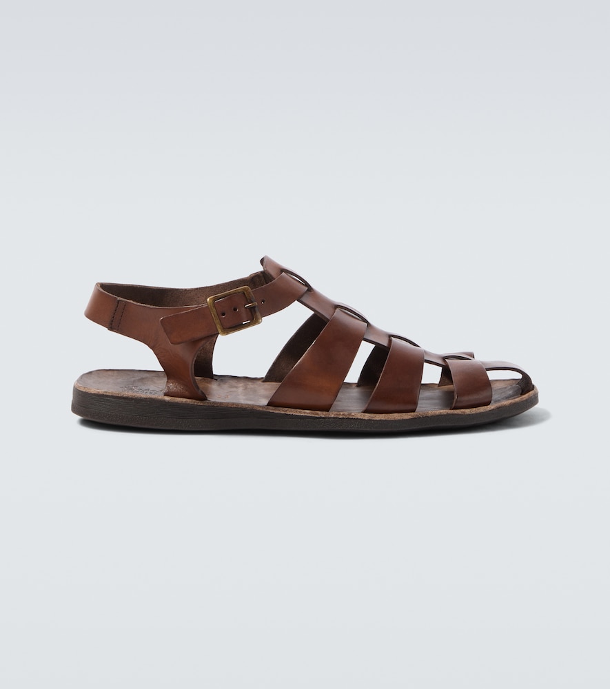 Sabah Porto leather fisherman sandals