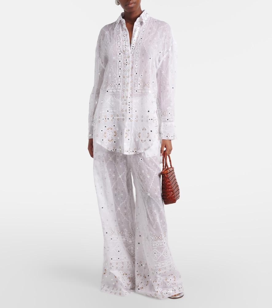 Juliet Dunn Juliet Dunn Embellished Cotton Shirt 