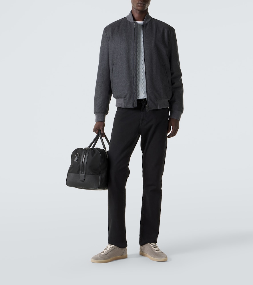  Canali Canali Bomberjacke Aus Wolle 