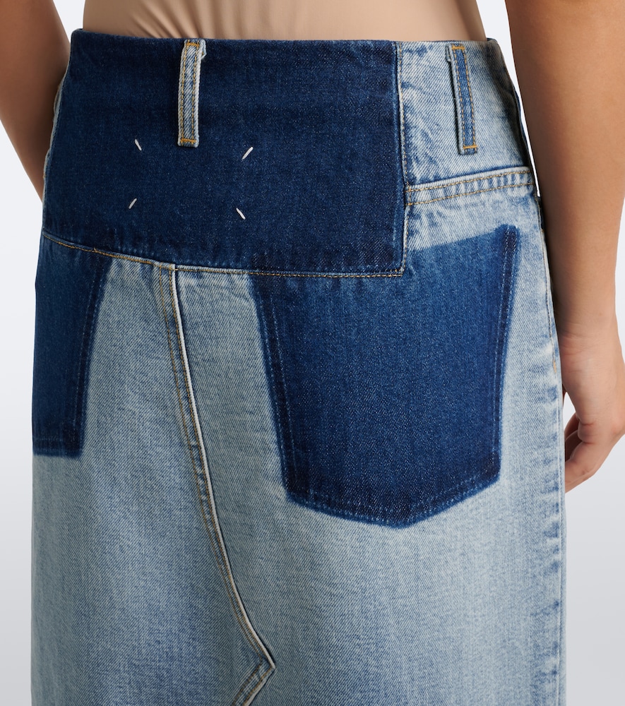 Paneled Denim Maxi