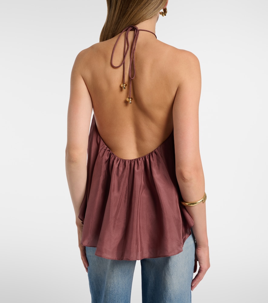  Zimmermann Zimmermann Aster Beaded Halterneck Silk Top 