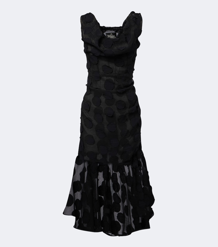 Vivienne Westwood Robe midi Gennie en crpe pois 1295$