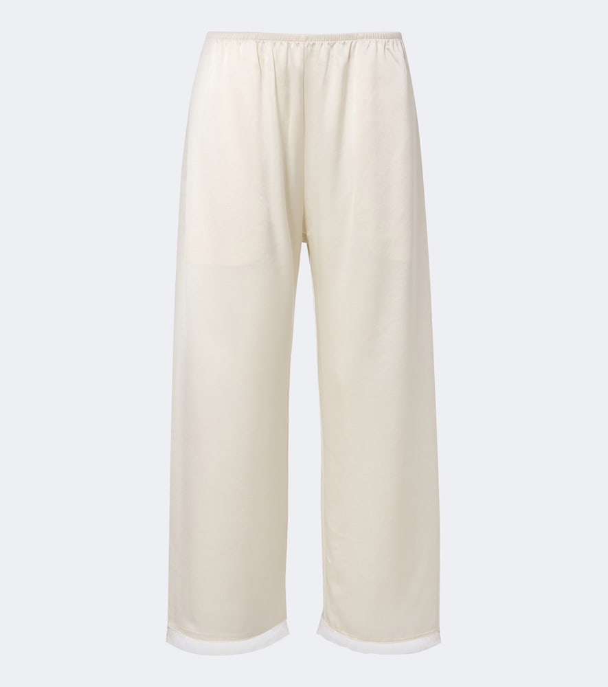 Weite Hose Barb aus Satin mit Spitze