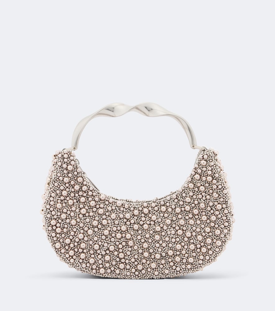 Henkeltasche Evelyn mit Zierperlen