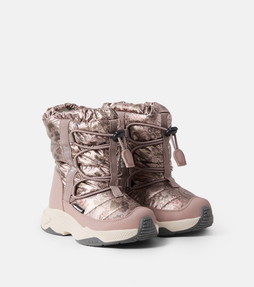 Wheat Cosmo Floral Boots In Pink