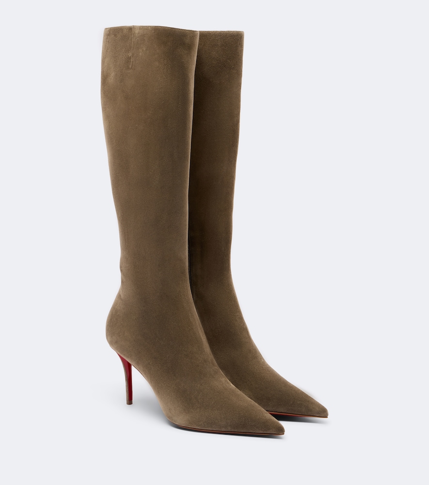 Kniehohe Stiefel Miss Z aus Veloursleder